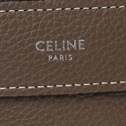 Celine Drummed Calfskin Nano Luggage Souris 6 of 12