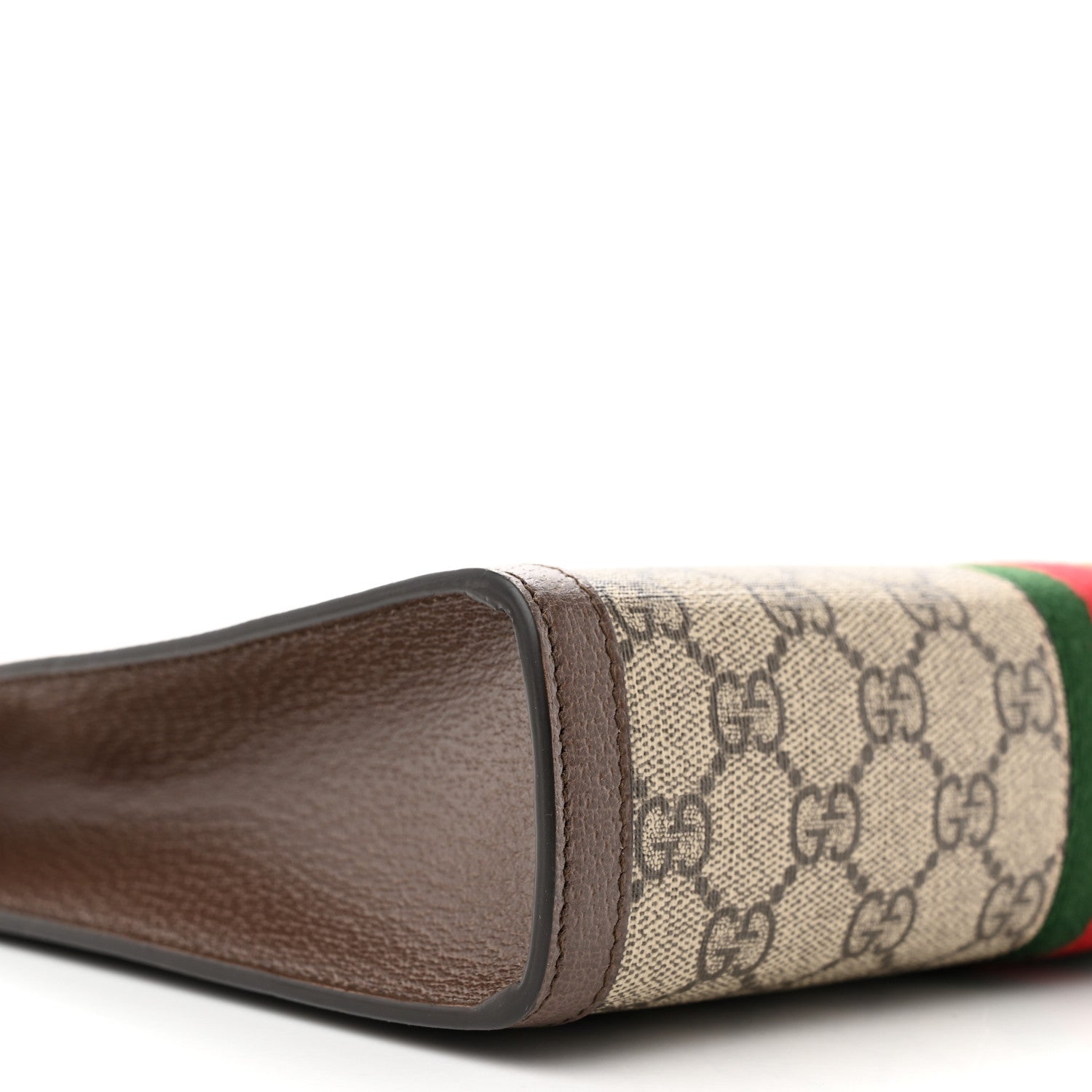 Gucci GG Supreme Monogram Web Ophidia Pouch Brown 9 of 10