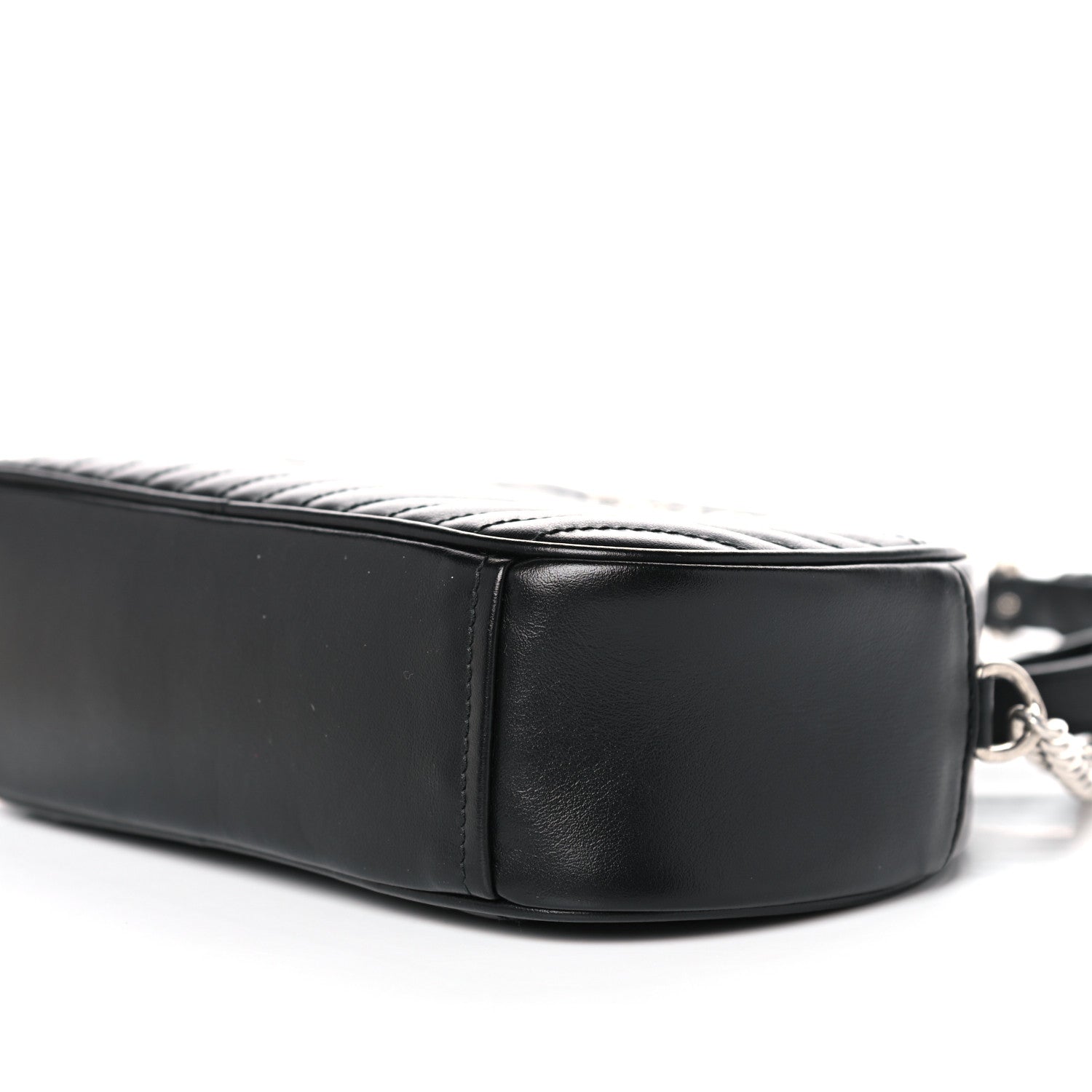 Prada Soft Calfskin Impunture Diagramme Dome Crossbody Bag Black 8 of 9