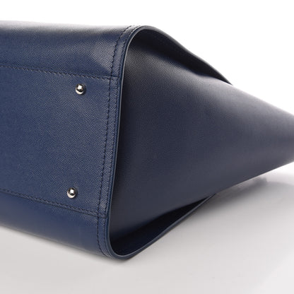 Chanel Caviar Large Studded Deauville Tote Navy 9 of 10