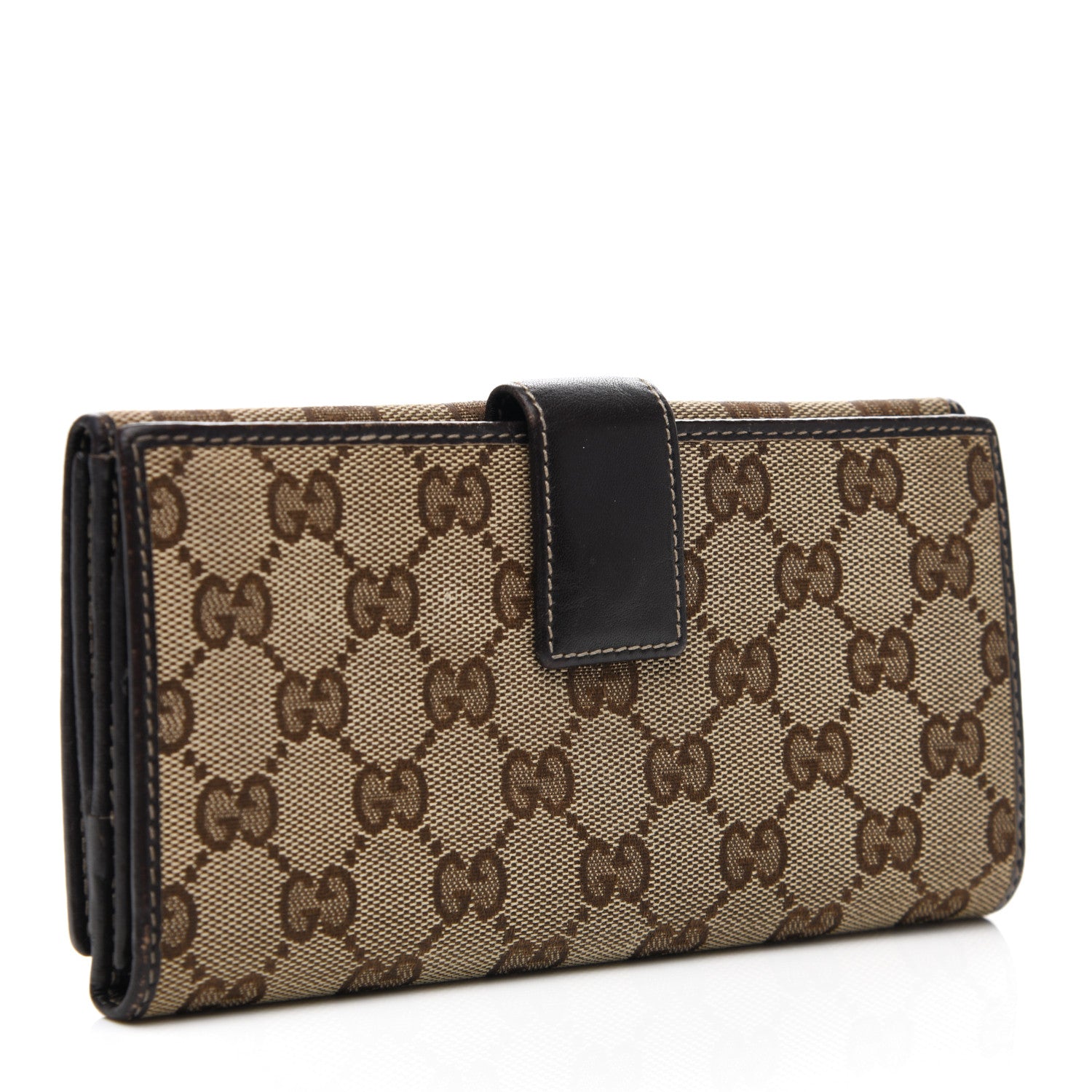 Gucci Monogram New Britt Continental Snap Wallet Dark Brown 3 of 6