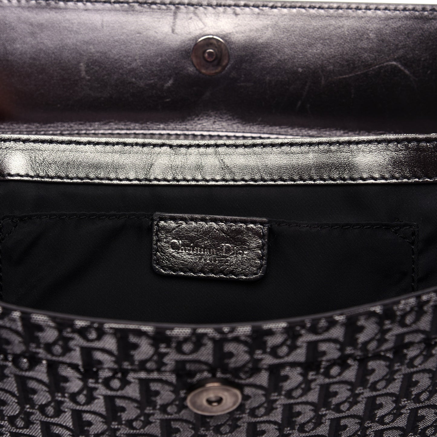 Metallic Monogram Street Chic Shoulder Bag Black