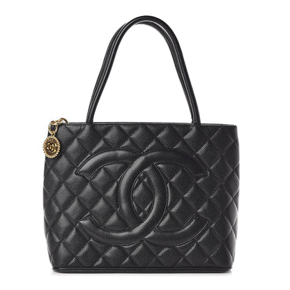 Chanel Caviar Quilted Medallion Tote Black 1 of 10