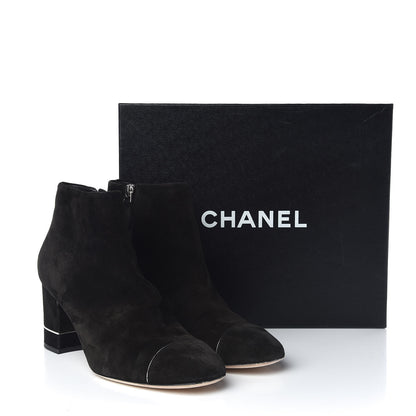 Chanel Suede Calfskin Short Boots 41 Black 11 of 11