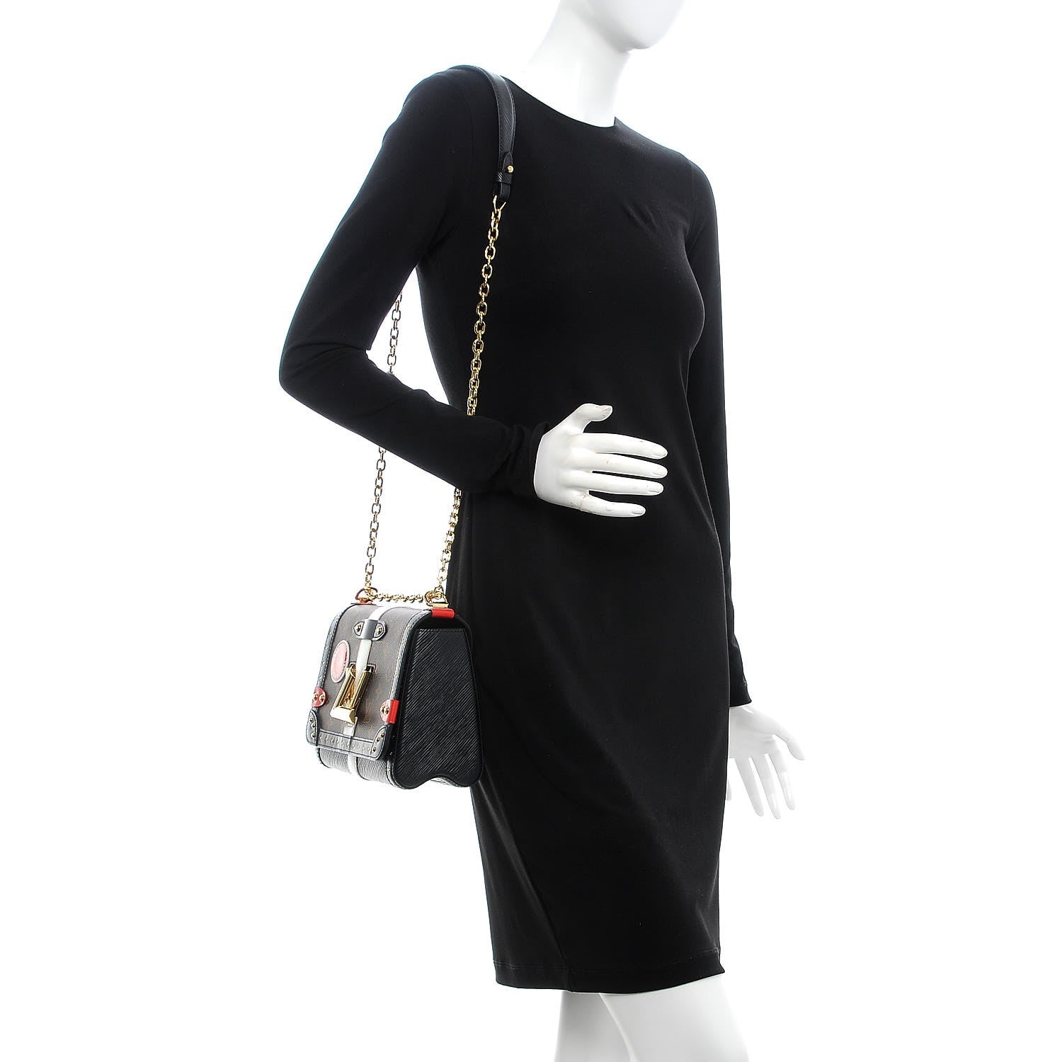 Louis Vuitton Epi Monogram Complice Trunks and Bags Twist Shoulder Bag MM Black 2 of 7