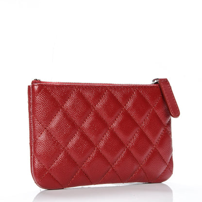 Chanel Caviar Quilted Small Cosmetic Case Red 3 of 7