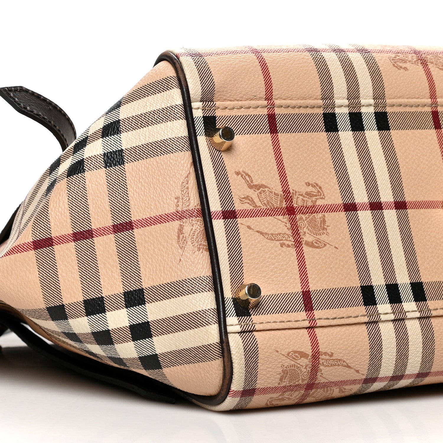 Burberry Haymarket Check Small Canterbury Tote Chocolate 9 of 12