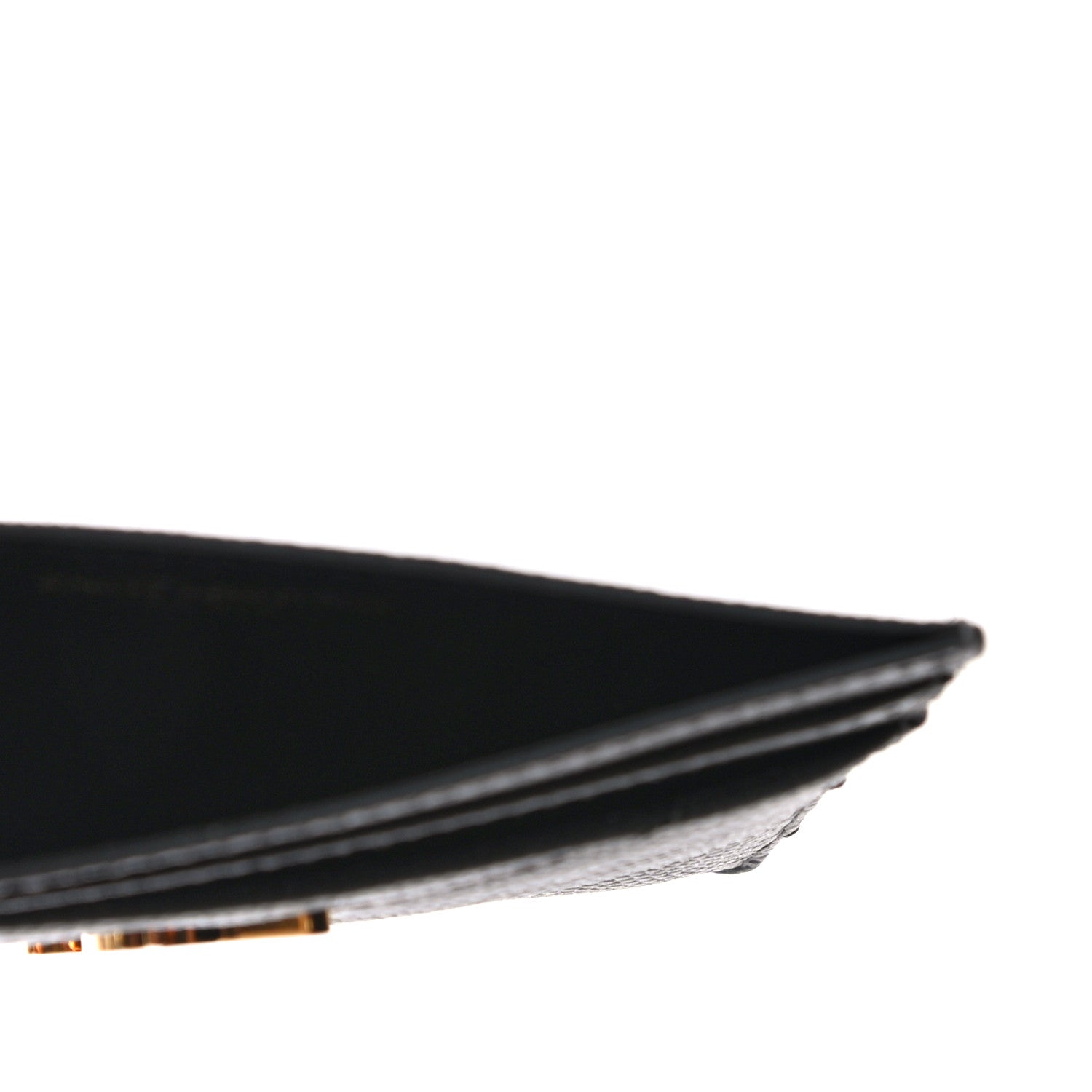 Saint Laurent Grain De Poudre Matelasse Chevron Monogram Credit Card Case Storm 5 of 10