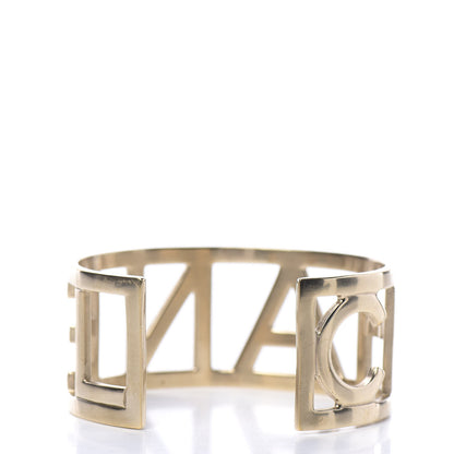 Chanel Metal Logo Cuff Gold 2 of 4