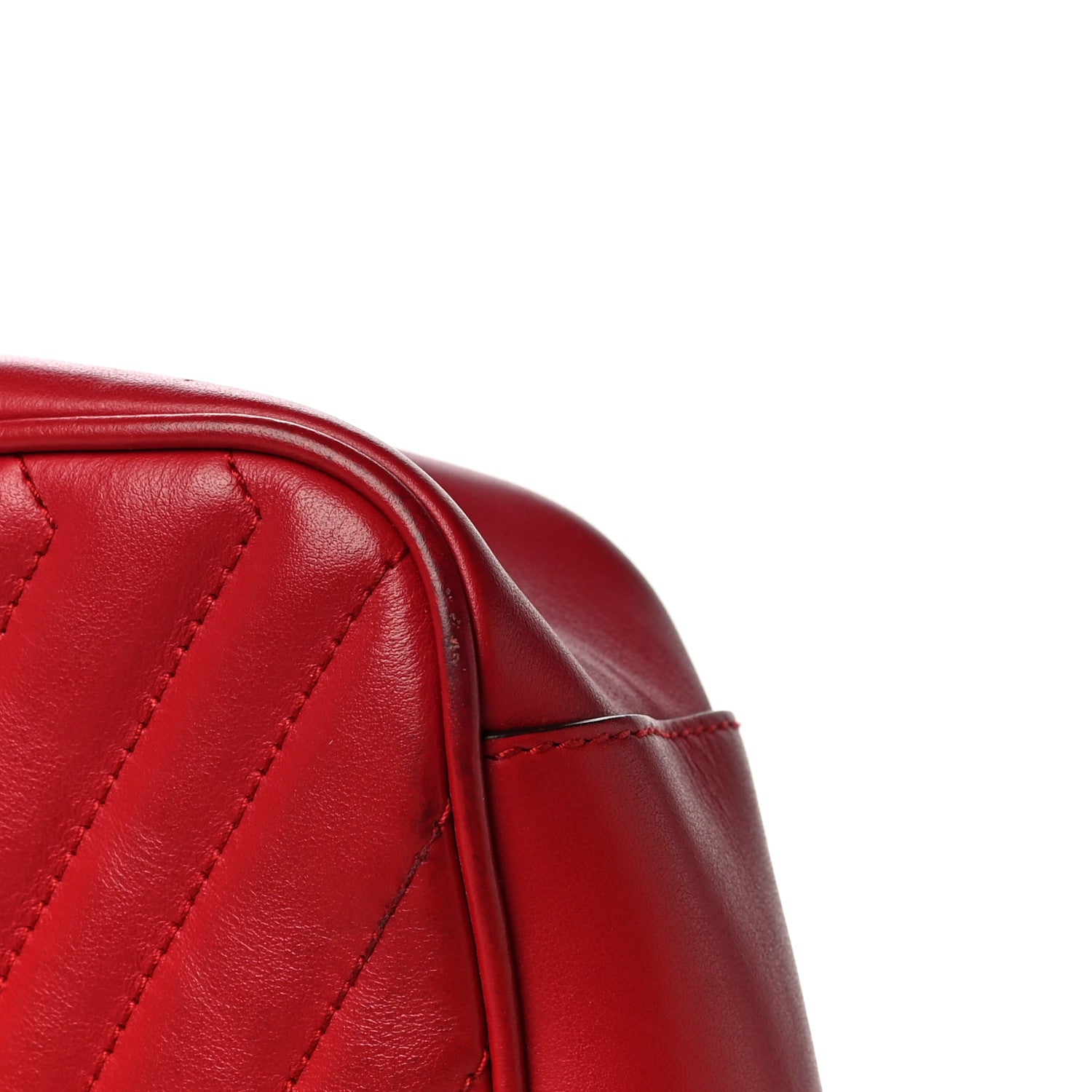 Gucci Calfskin Matelasse Small GG Marmont Shoulder Bag Hibiscus Red 13 of 16