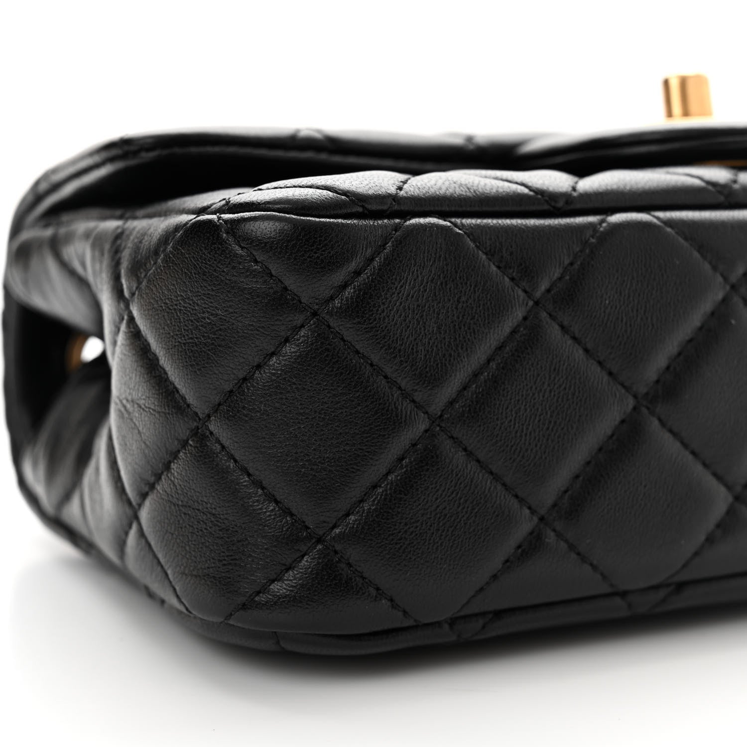 Chanel Lambskin Quilted Mini Rectangular Pearl Crush Flap Black 9 of 11