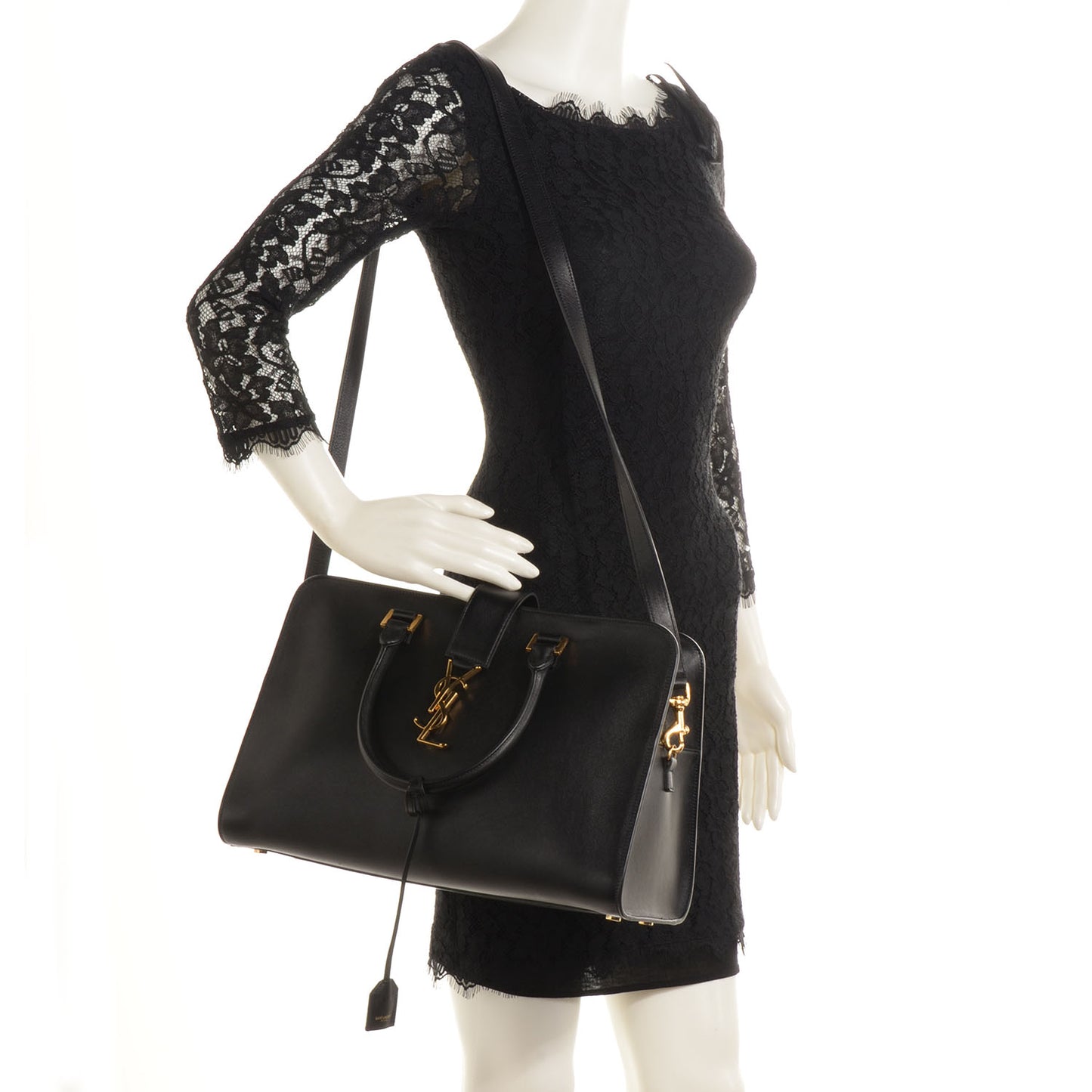 Smooth Calfskin Medium Monogram Cabas Black