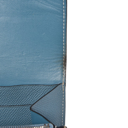 Hermes Epsom Constance Short Wallet Blue Jean 9 of 10