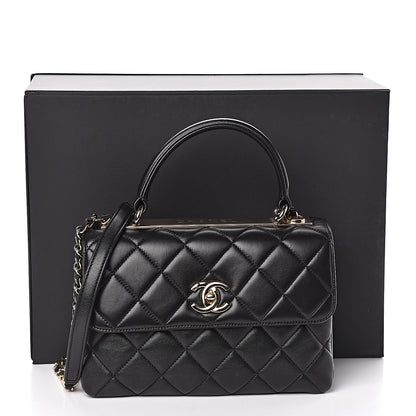 Chanel Lambskin Quilted Small Trendy CC Dual Handle Flap Bag Black 15 of 15