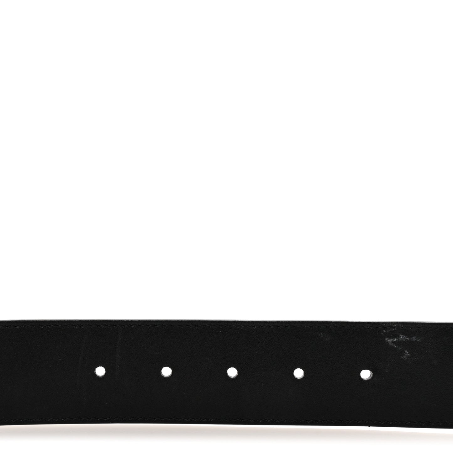 Moon Calfskin Pearl Double G Belt 70 28 Black Cream