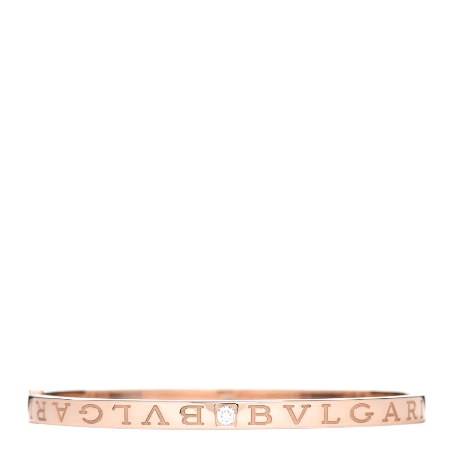18K Rose Gold Diamond B.Zero1 Essential Bangle Bracelet L