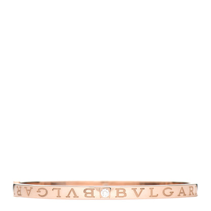 Bulgari 18K Rose Gold Diamond B.Zero1 Essential Bangle Bracelet L 1 of 5