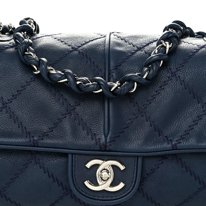 Chanel Calfskin Large Darjeeling Flap Blue 8 of 11