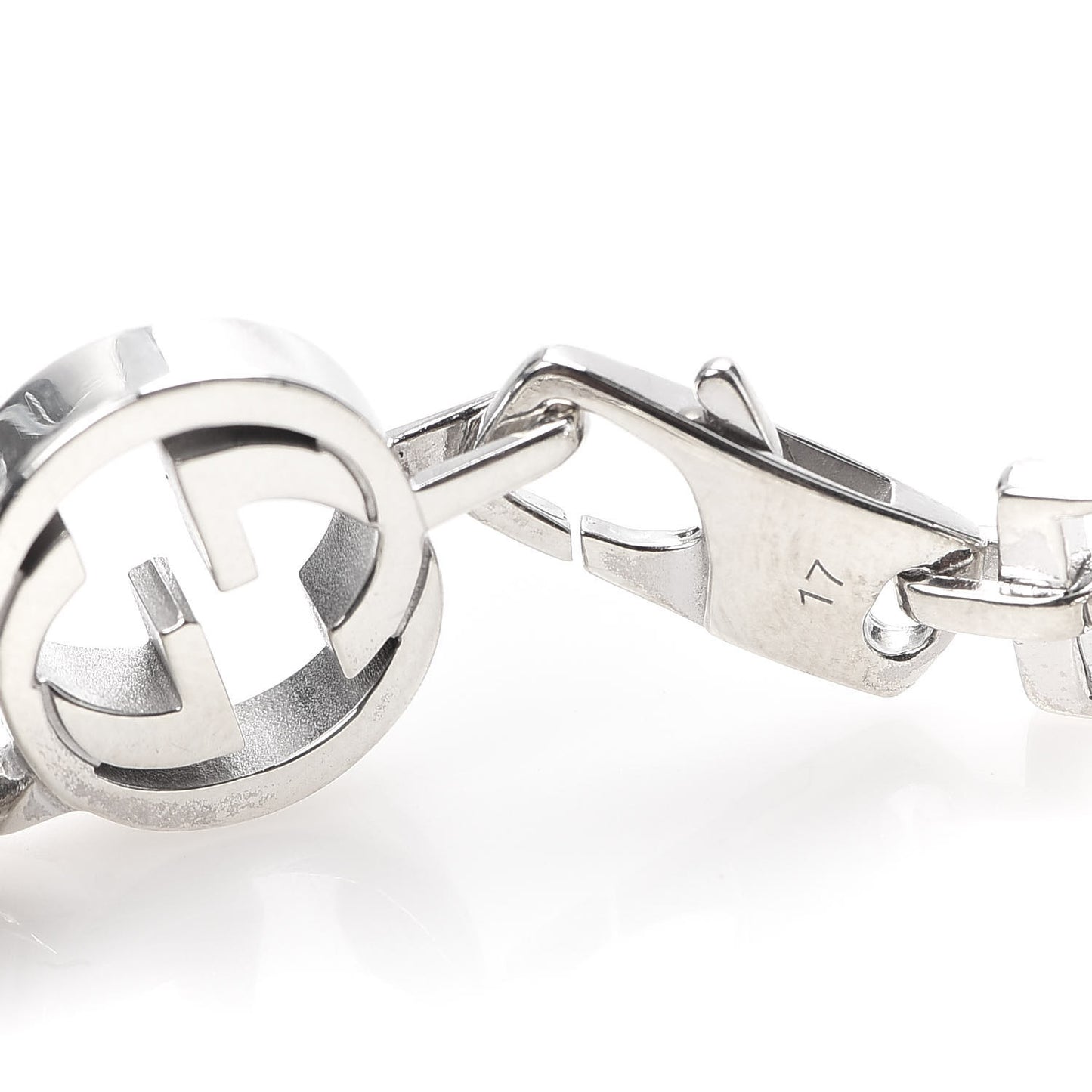 Sterling Silver Interlocking G Curb Chain Bracelet