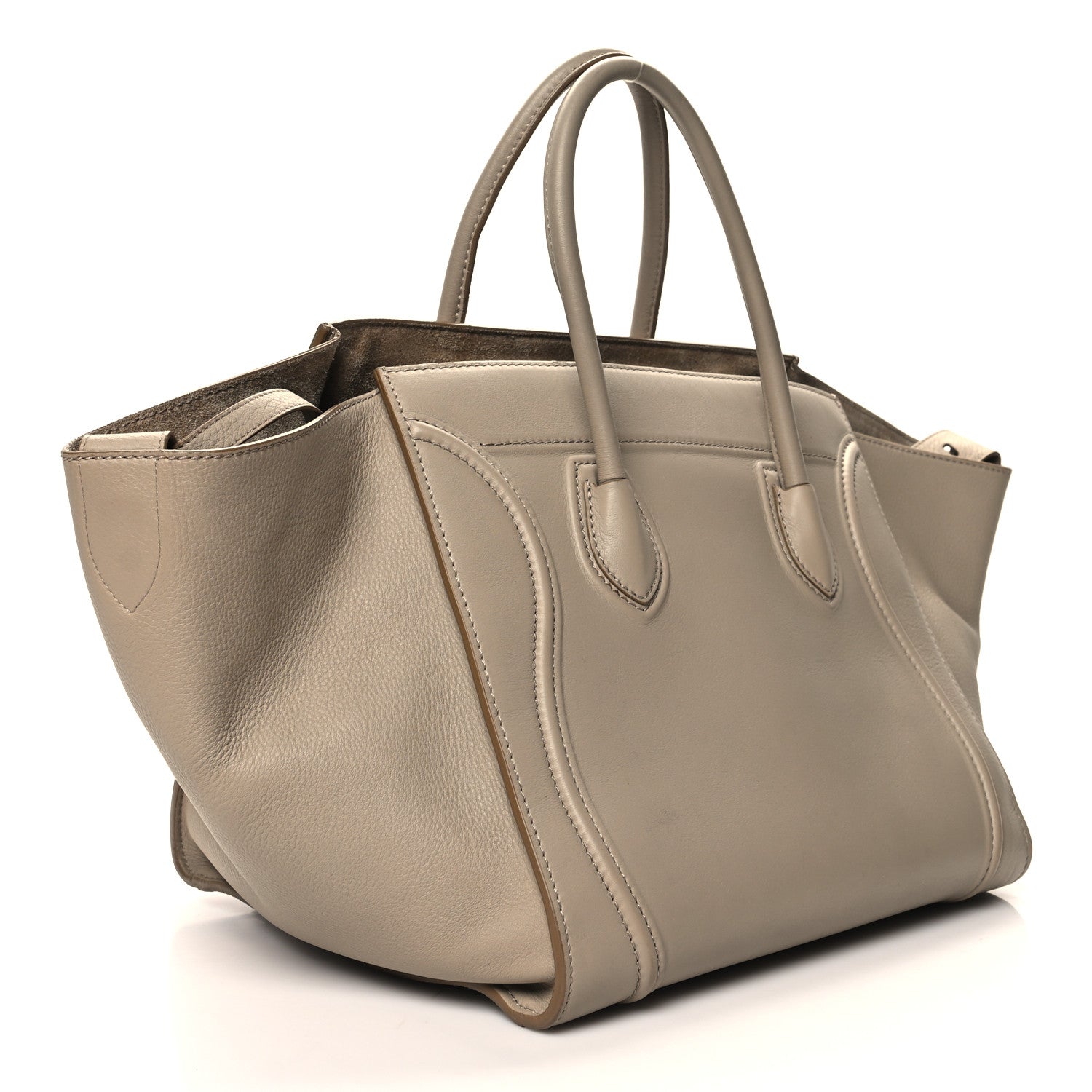 Celine Grained Calfskin Medium Phantom Luggage Beige 3 of 13