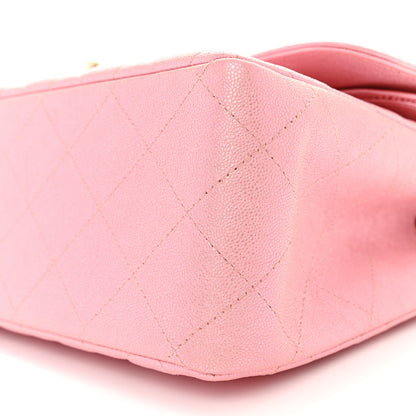 Chanel Iridescent Caviar Quilted Jumbo Double Flap Rose Pink 10 of 10