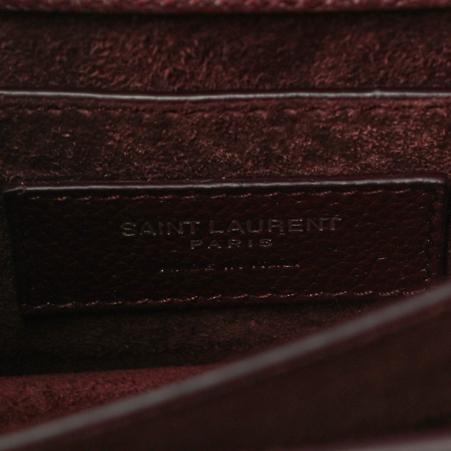 Saint Laurent Grained Calfskin Small Monogram Sunset Amaranto 6 of 12
