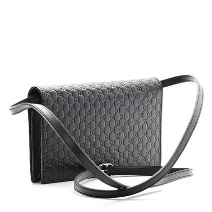 Gucci Microguccissima Crossbody Wallet Black 3 of 10
