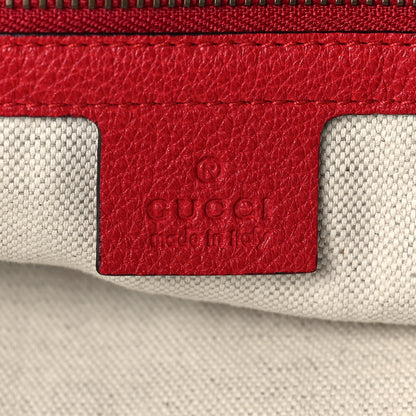 Gucci Grained Calfskin Logo Half Moon Hobo Red 7 of 10
