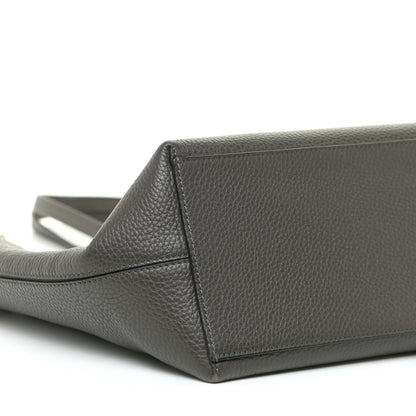 Valentino Garavani Grained Calfskin Rockstud Shoulder Tote Graphite 6 of 16