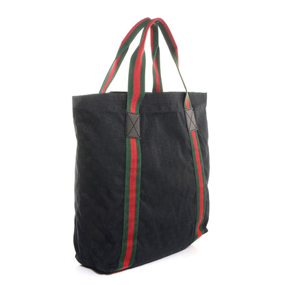 Gucci GG Monogram Medium Web Handle Vertical Tote Black 3 of 8
