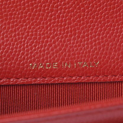 Chanel Caviar Quilted Flap Card Holder Wallet Red 7 of 9