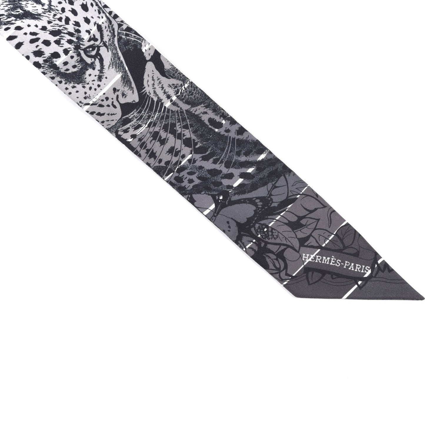Silk Jungle Love Rainbow Twilly Gris Black White
