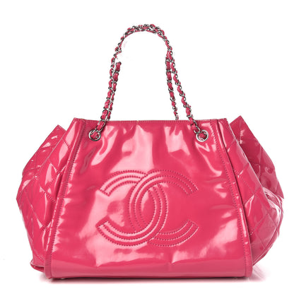 Chanel Vinyl Lipstick Ligne Accordion Tote Pink 1 of 15