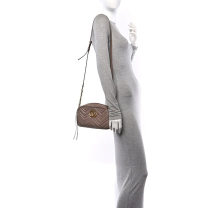 Gucci Calfskin Matelasse Small GG Marmont Chain Shoulder Bag Porcelain Rose 2 of 12