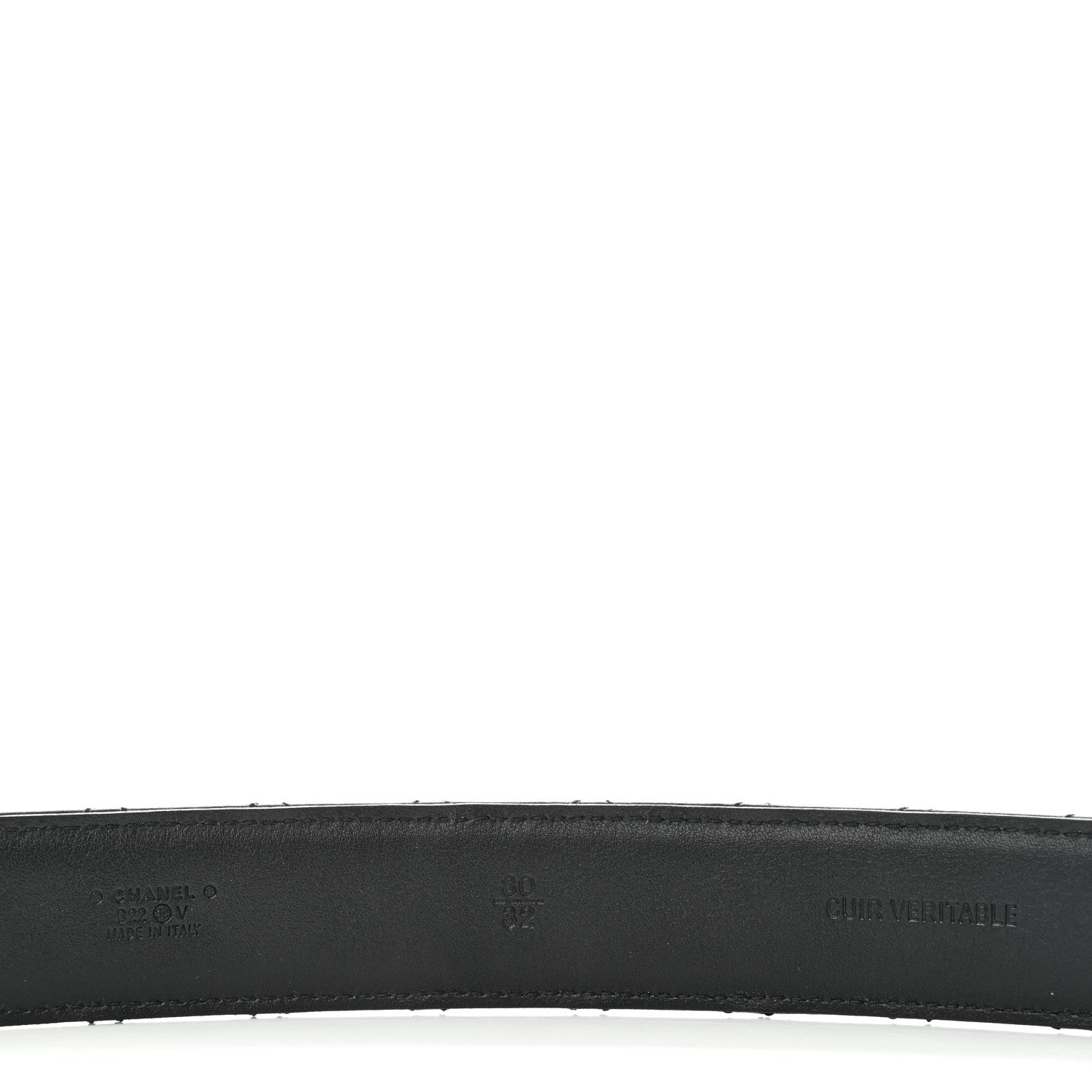 Chanel Calfskin Quilted CC Chain Belt 80 32 Black 6 of 7