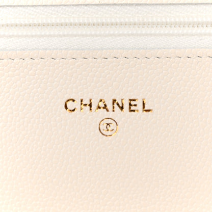 Chanel Caviar Quilted Wallet On Chain WOC White 6 of 12