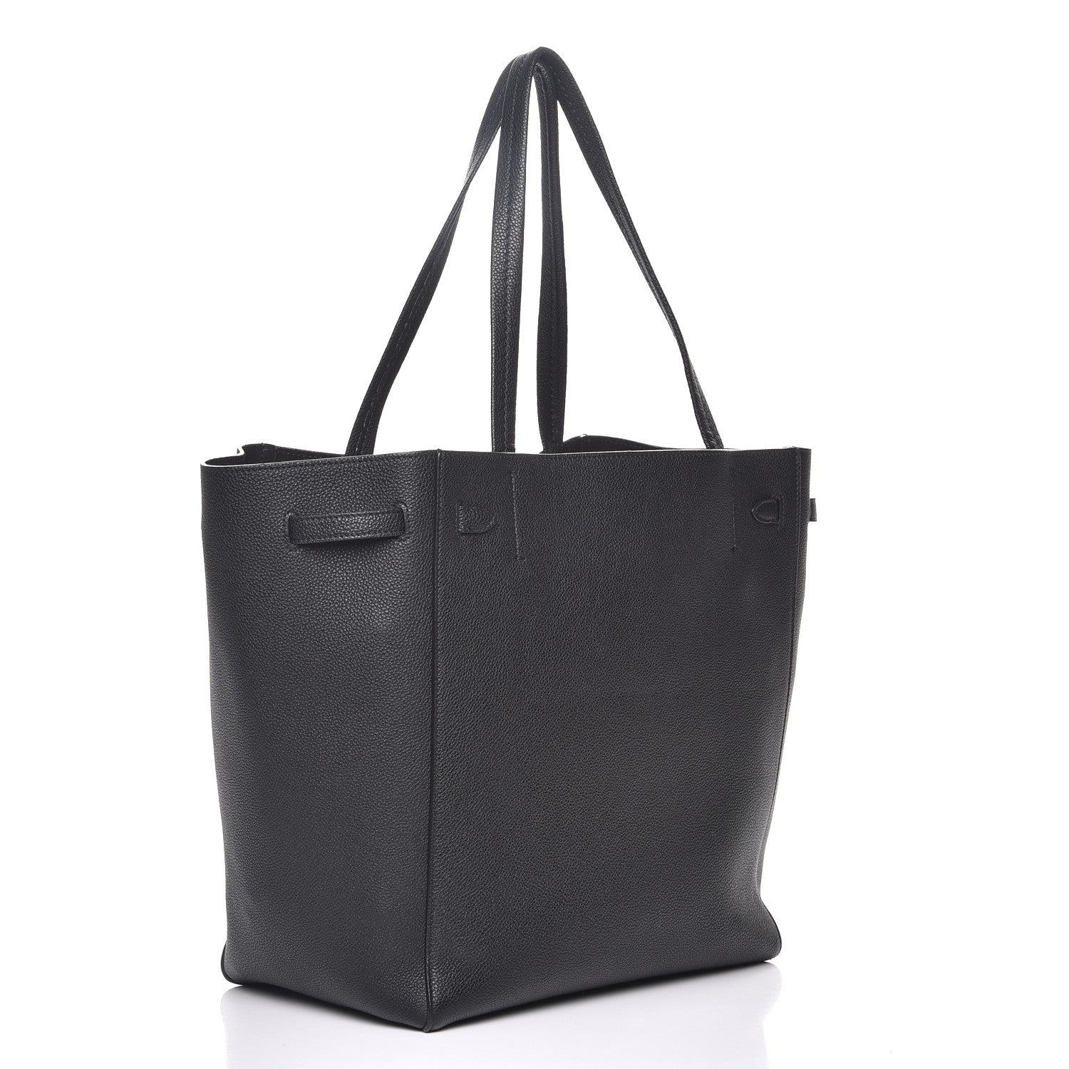 Celine Soft Grained Calfskin Small Belt Cabas Phantom Black 3 of 7