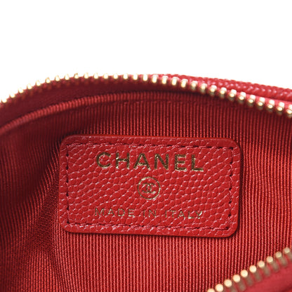Chanel Caviar Quilted Small Cosmetic Case Red 6 of 8