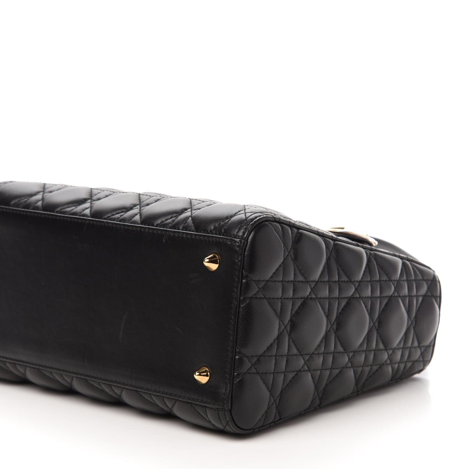 Christian Dior Lambskin Cannage Medium Lady Dior Black 7 of 13