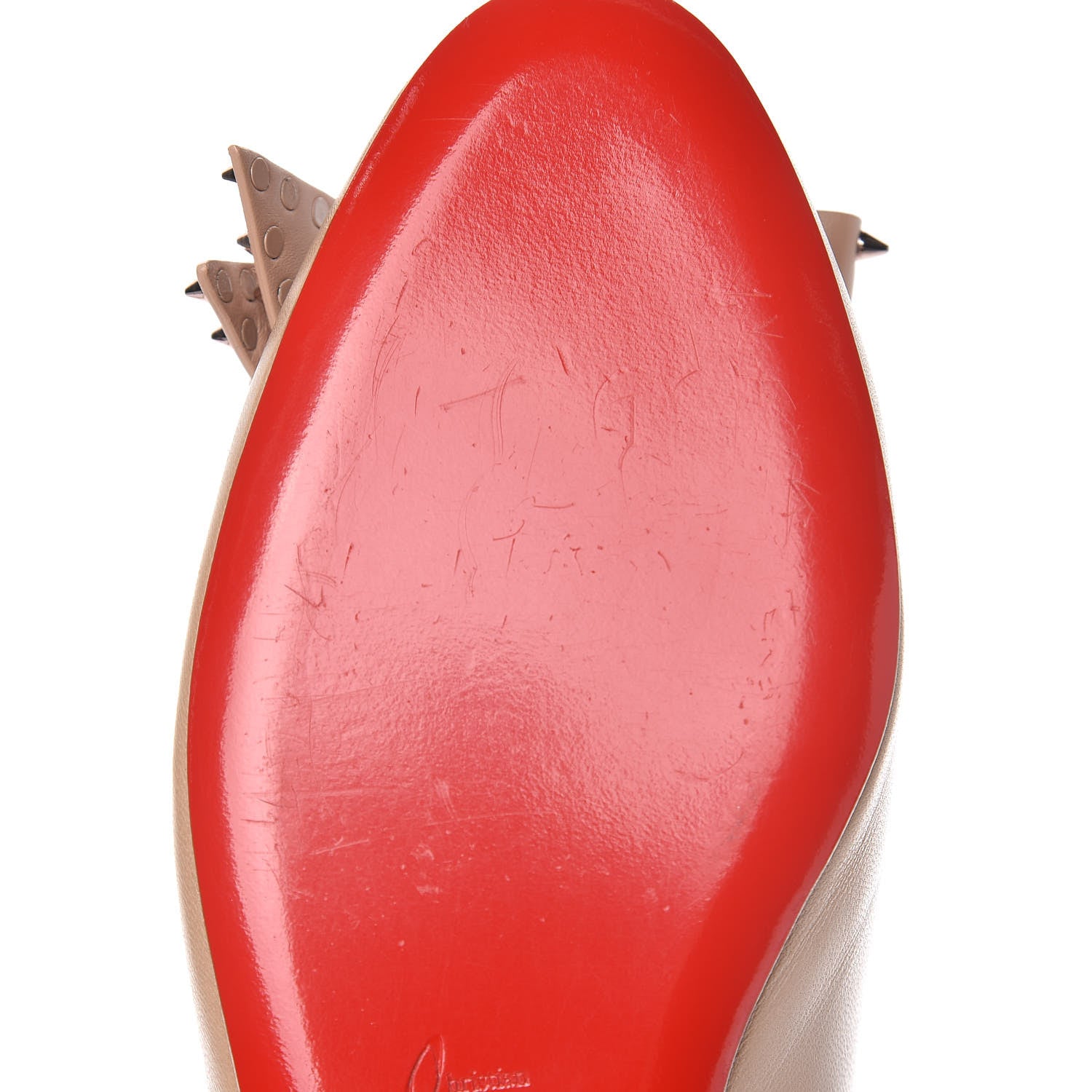 Christian Louboutin Nappa Ballalarina Flats 36 Nude 9 of 11