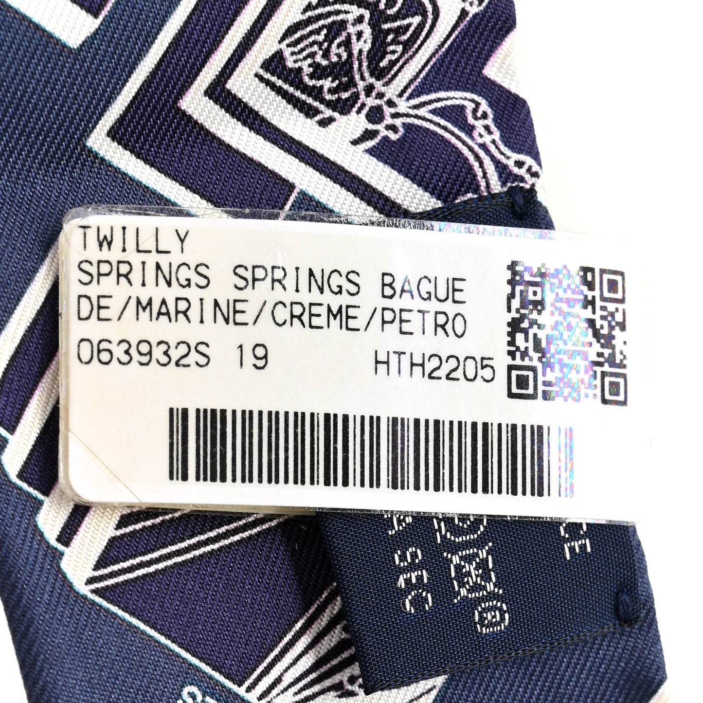 Silk Springs Springs Twilly Marine Creme Petrole