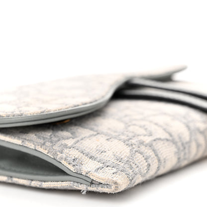 Christian Dior Oblique Saddle Chain Long Wallet Grey 11 of 12