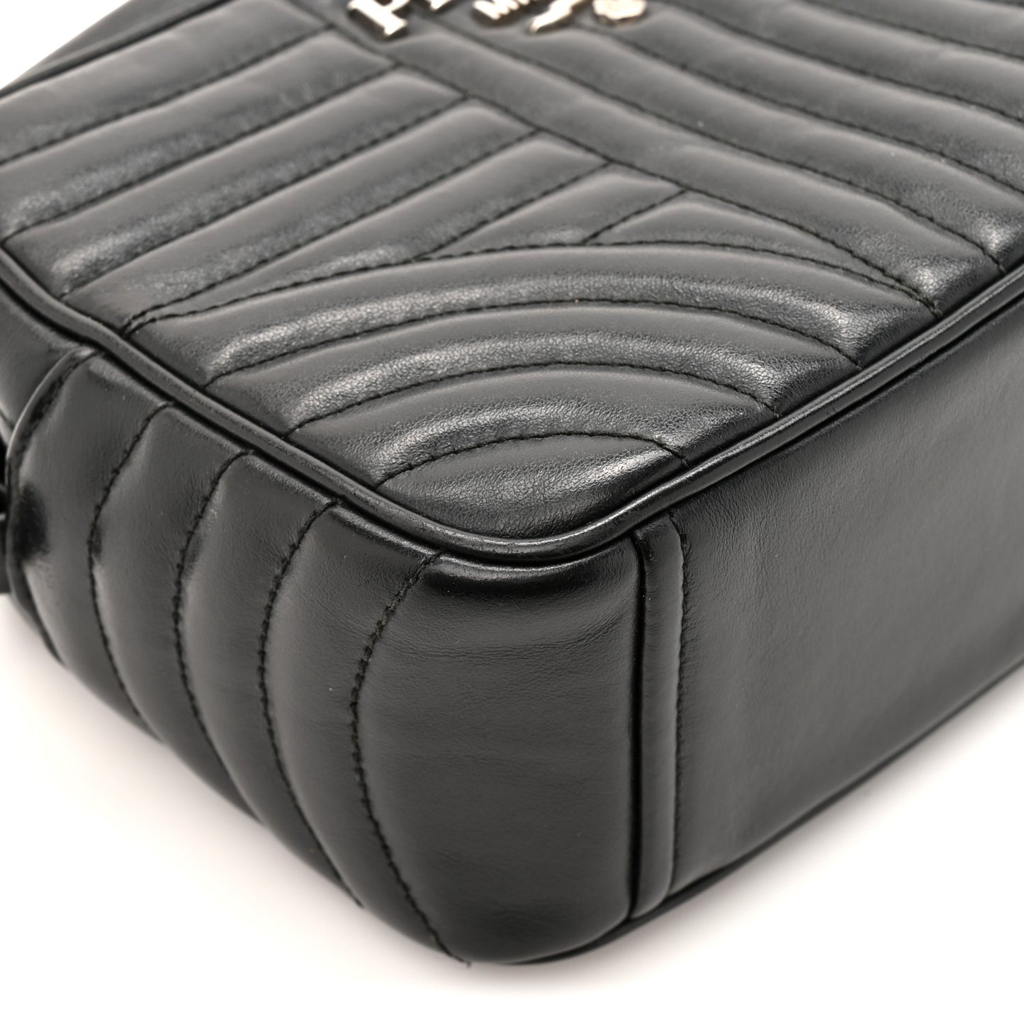 Soft Calfskin Diagramme Camera Bag Black