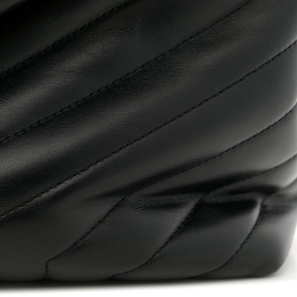 Saint Laurent Calfskin Y Quilted Monogram Monochrome Large Loulou Chain Satchel Black 13 of 13