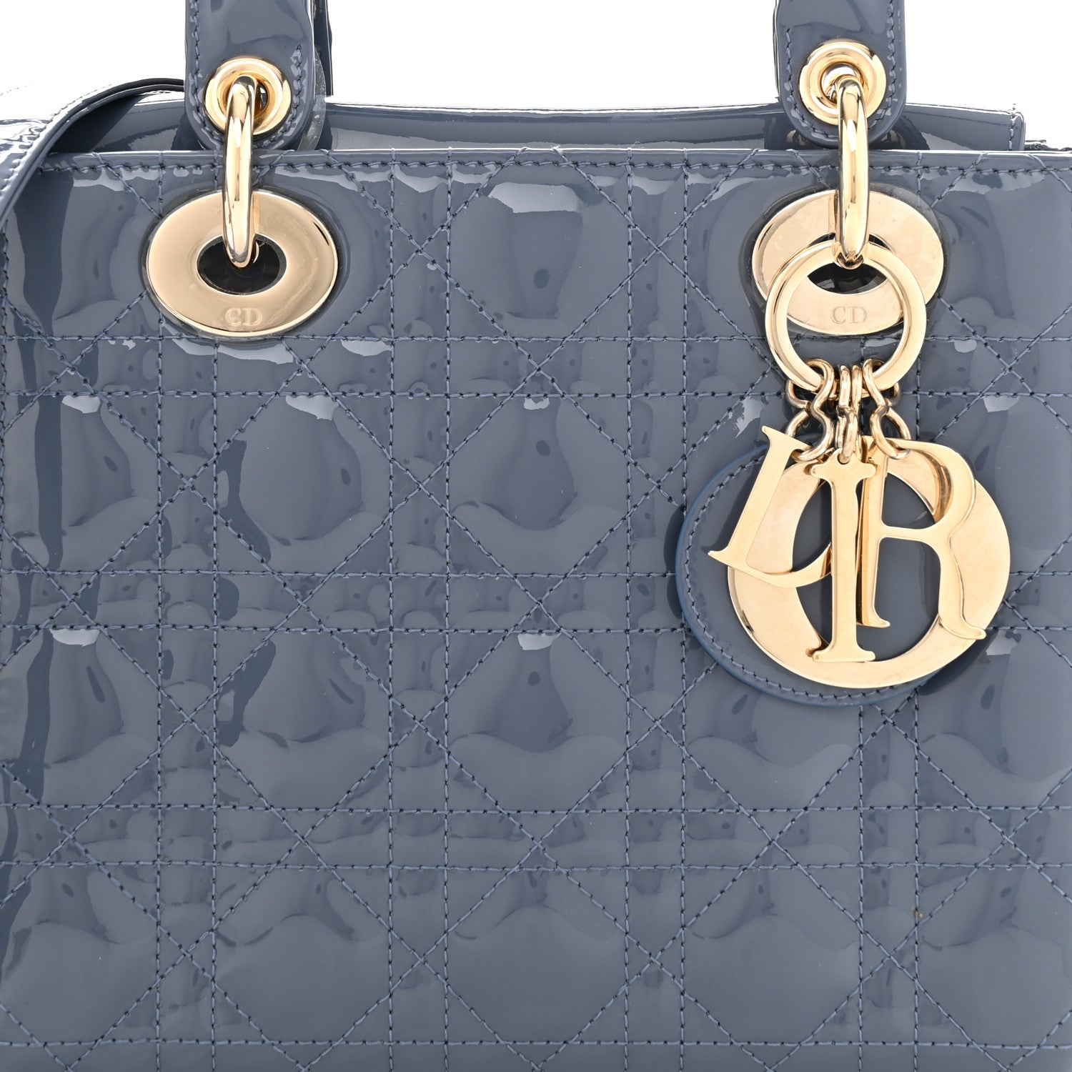 Christian Dior Patent Cannage Small Lady Dior Cloud Blue 8 of 11