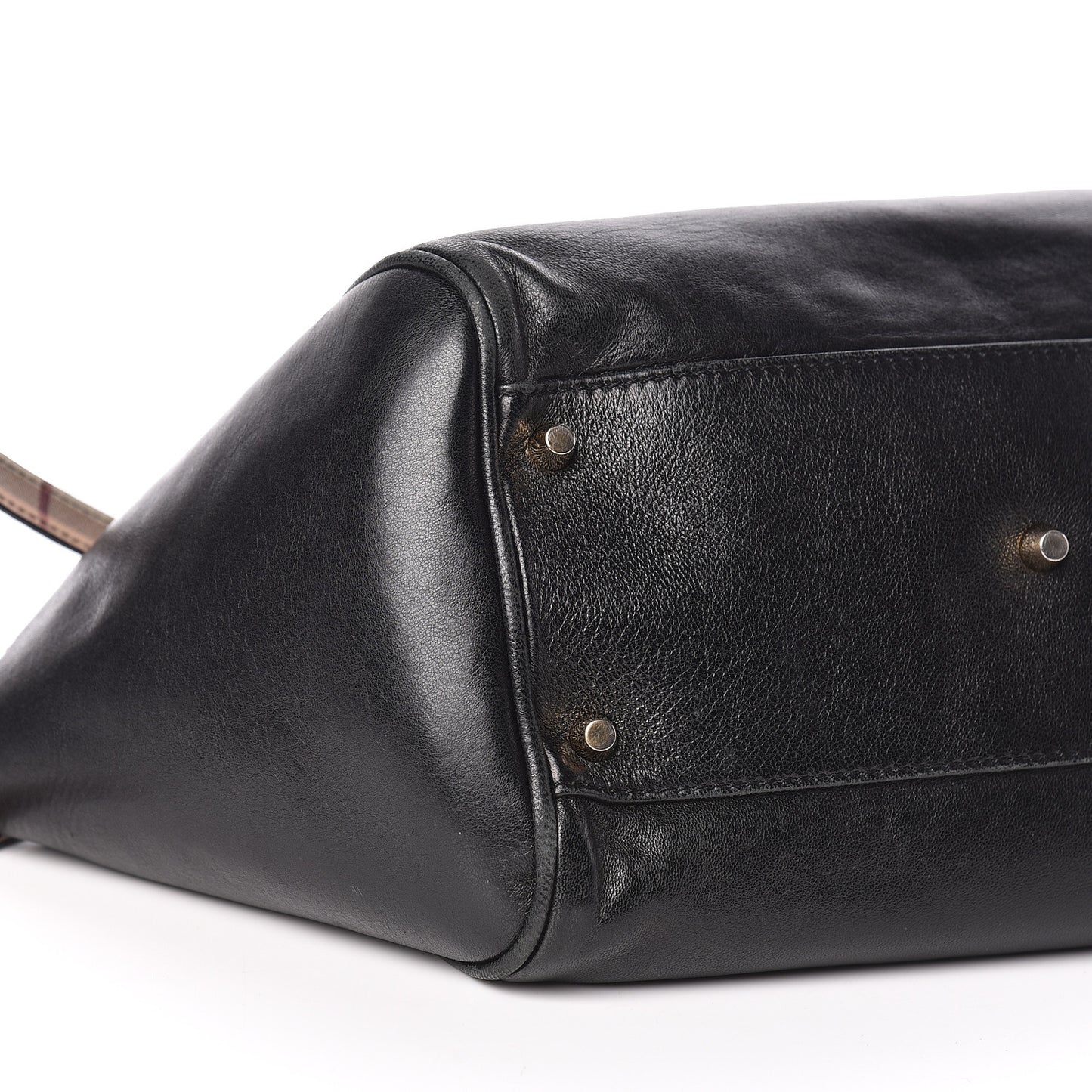 Calfskin Haymarket Check Small Canterbury Tote Black