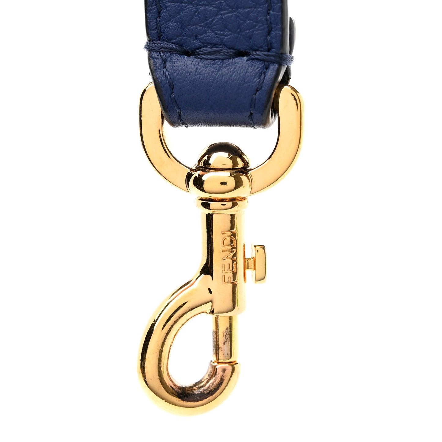 Ribbon Vitello Volanato FF Embroidered Adjustable Strap You Nuvola Blue