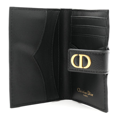Christian Dior Supple Calfskin Cannage Caro Dandelion Card Holder Black 5 of 7