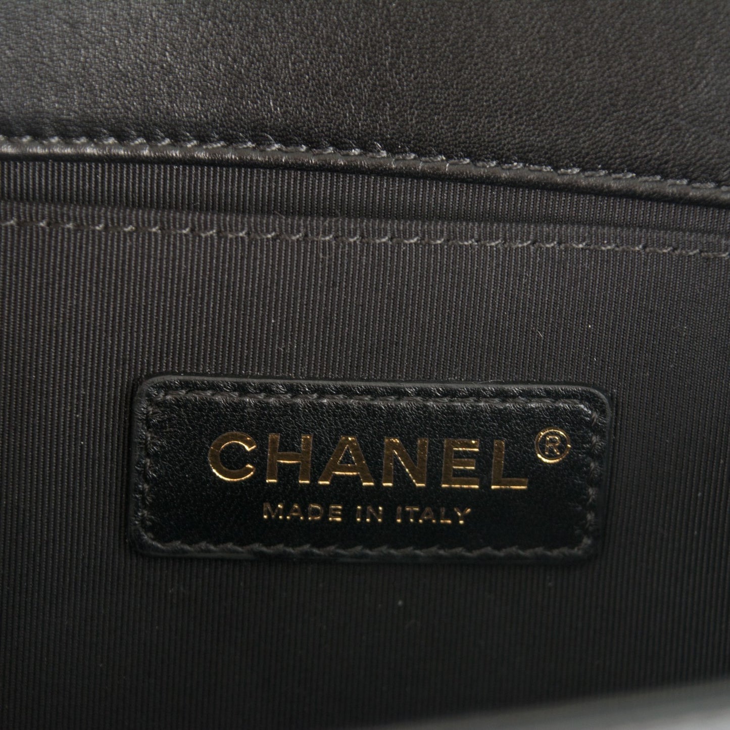 Lambskin Quilted Medium Boy Flap Black