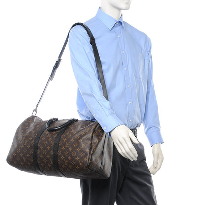 Louis Vuitton Monogram Macassar Keepall Bandouliere 45 2 of 9